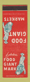 Matchbook Cover - Food Giant Grocery CA California