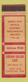 Matchbook Cover - Gordon Square Cafe St Louis? WEAR