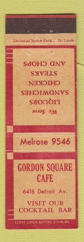 Matchbook Cover - Gordon Square Cafe St Louis? WEAR