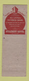 Matchbook Cover - Hillcrest Hotel Toledo OH Victorian Room