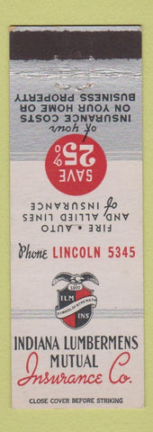 Matchbook Cover - Indian Lumbermens Mutual Insurance