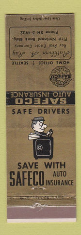 Matchbook Cover - Safeco Insurance Rathburn Ray Real Estate WEAR
