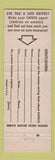 Matchbook Cover - Safeco Insurance Rathburn Ray Real Estate WEAR