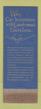 Matchbook Cover - JE Summers Insurance Lumbermens Harrisonburg VA WORN