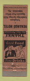 Matchbook Cover - Venango Hotel PA WEAR