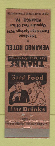 Matchbook Cover - Venango Hotel PA WEAR