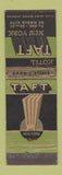 Matchbook Cover - Hotel Taft New York City WORN