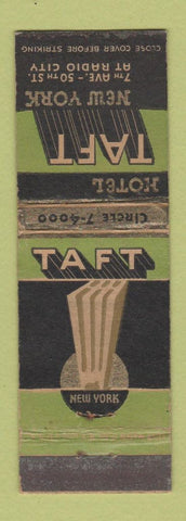 Matchbook Cover - Hotel Taft New York City WORN