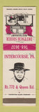 Matchbook Cover - Deitsch Shier Restaurant Intercourse PA WEAR