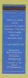 Matchbook Cover - Hotel Windle Jacksonville FL