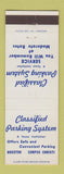 Matchbook Cover - Classified Parking System Houston Corpus Christi TX
