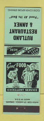 Matchbook Cover - Rutland Restaurant & Annex VT?