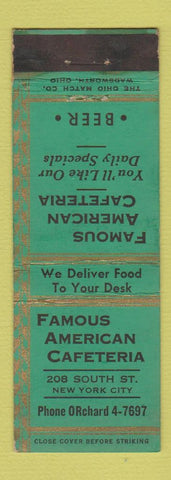 Matchbook Cover - Famous American Cafe New York City WEAR