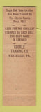 Matchbook Cover - Tioga Oak Shoe Soles F Kuchera Tacoma WA WORN