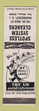 Matchbook Cover - Spotless System Cleaners Woonsocket RI