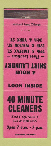 Matchbook Cover - 40 Minute Cleaners Denver? WEAR