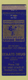 Matchbook Cover - Staats Drug Store Pendleton IN WEAR