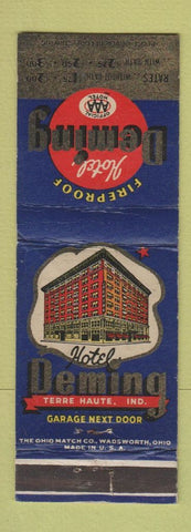 Matchbook Cover - Hotel Deming Terre Haute IN WEAR