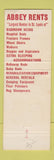 Matchbook Cover - Abbey Rents Sales St Louis MO WEAR