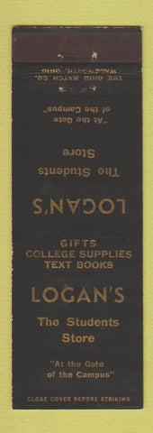 Matchbook Cover - Logan's Students Store books