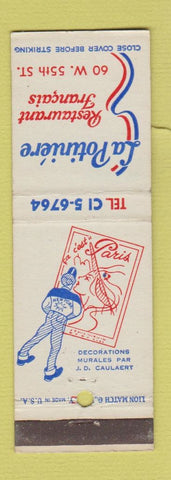Matchbook Cover - La Potiniere French Restaurant New York City