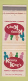 Matchbook Cover - Kenny King's Restaurant Cleveland Elyria Ashtabula OH WEAR