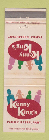 Matchbook Cover - Kenny King's Restaurant Cleveland Elyria Ashtabula OH WEAR