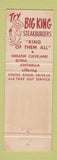 Matchbook Cover - Kenny King's Restaurant Cleveland Elyria Ashtabula OH WEAR