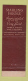 Matchbook Cover - Marling House Restaurant Baltimore MD