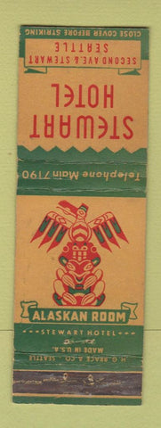 Matchbook Cover - Stewart Hotel Seattle WA Alaskan Room WEAR