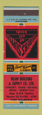 Matchbook Cover - Beam Building Supply Port Colborne ON