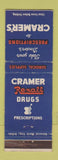 Matchbook Cover - Cramer's Drug Store Rexall Rochester NY WEAR