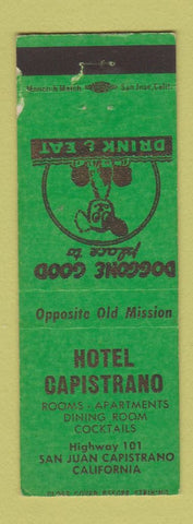 Matchbook Cover - Hotel Capistrano San Juan Capistrano CA WEAR