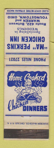 Matchbook Cover - Ma Perkins Chicken Inn Youngstown OH WEAR