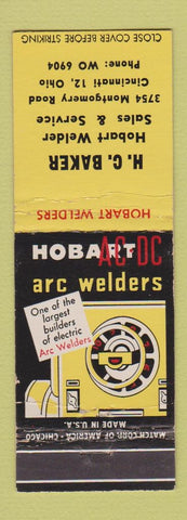 Matchbook Cover - HC Baker Hobart Welder Sales Cincinnati OH welding