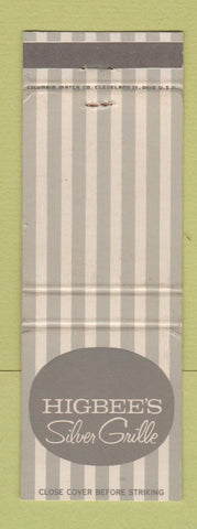 Matchbook Cover - Higbee's Silver Grill Cleveland OH