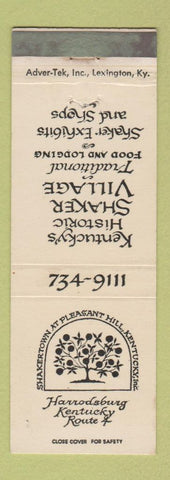 Matchbook Cover - Shaker Village Harrodsburg KY