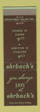 Matchbook Cover - Ohrbach's Newark NJ Los Angeles CA Los Angeles CA