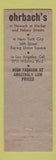 Matchbook Cover - Ohrbach's Newark NJ Los Angeles CA Los Angeles CA