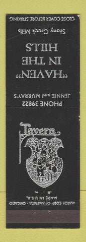 Matchbook Cover - Haven in the Hills Tavern Stony Creek Mills