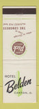 Matchbook Cover - Hotel Belden Canton OH Albert Pick
