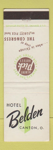 Matchbook Cover - Hotel Belden Canton OH Albert Pick