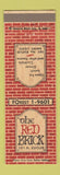 Matchbook Cover - The Red Brick Restaurant St Louis MO