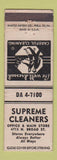 Matchbook Cover - Supreme Cleaners Philadelphia PA WORN