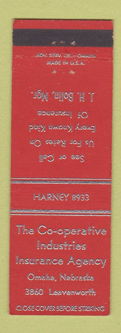 Matchbook Cover - Co-operative Industries Insurance Omaha NE