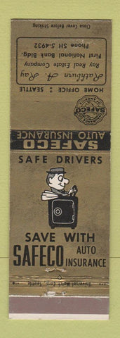 Matchbook Cover - Safeco Insurance Rathburn Ray Real Estate WEAR