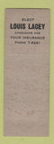 Matchbook Cover - Louis Lacey Insurance Dallas TX WORN