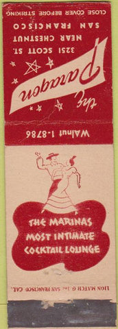 Matchbook Cover - The Paragon San Francisco CA