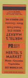 Matchbook Cover - Hertel's Market Grocery Birds Eye Frosted Foods