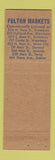 Matchbook Cover - Fulton Markets Grocery Waterbury Shelton Derby Ansonia CT